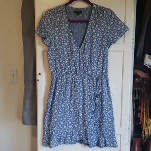 J.crew chambray faux wrap dress